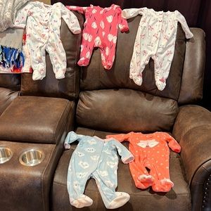 3 month baby girl sleepers